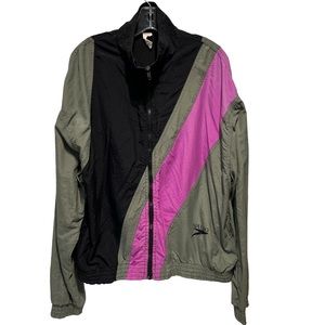 vintage speedo tri-color lightweight outdoor windbreaker size large